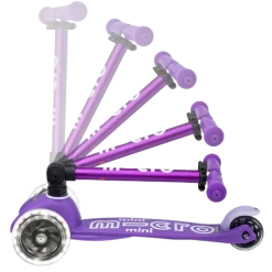Patinete Mini Deluxe Plegable LED · Lila