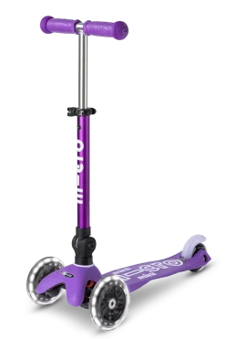 Patinete Mini Deluxe Plegable LED · Lila