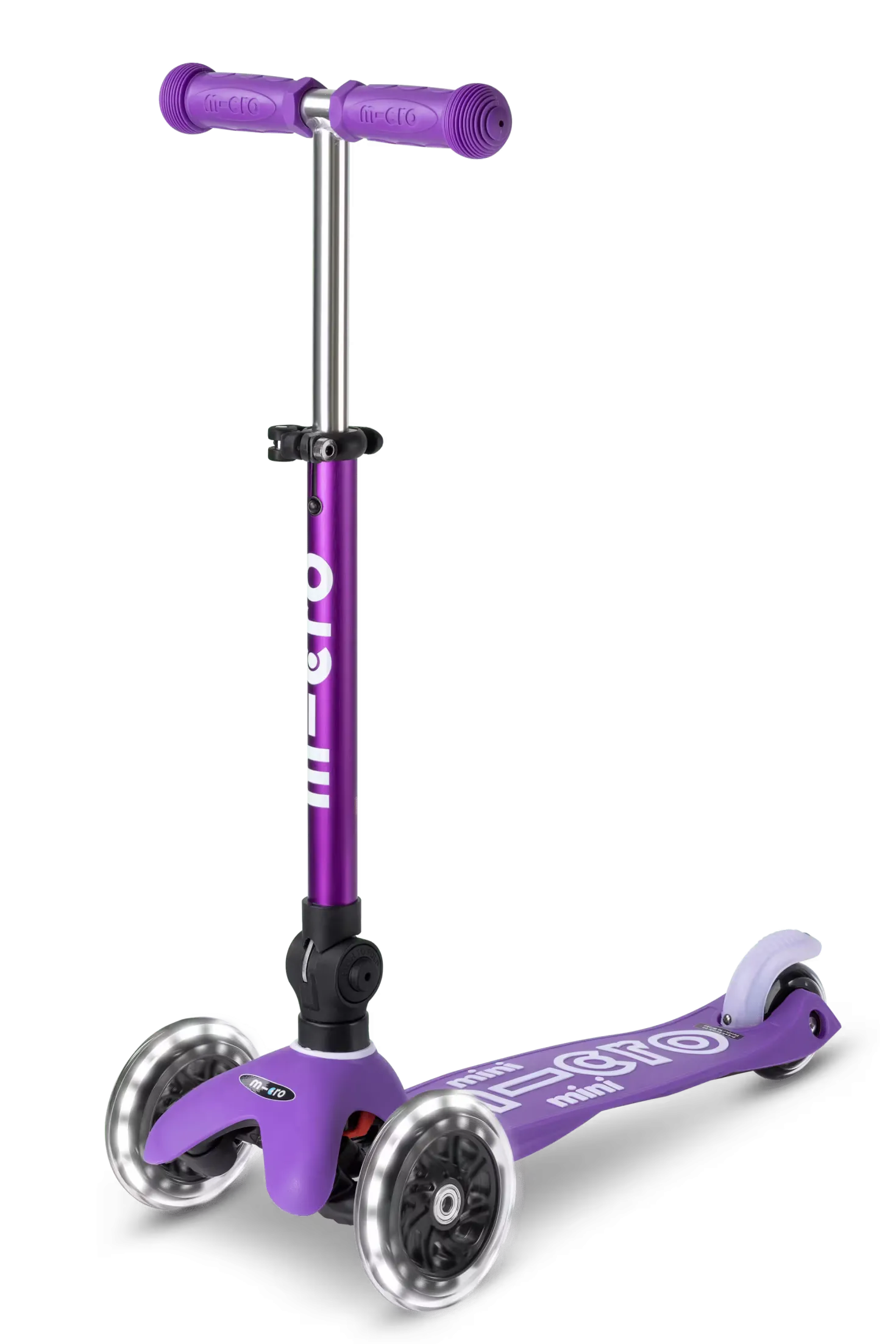 Patinete Mini Deluxe Plegable LED · Lila