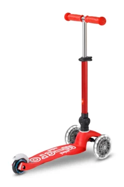 Patinete Mini Deluxe Plegable LED · Rojo