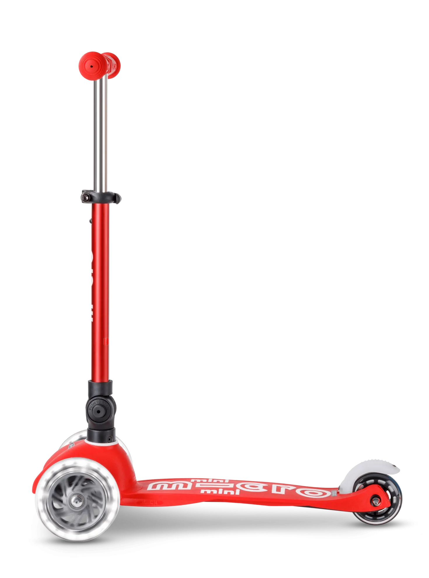 Patinete Mini Deluxe Plegable LED · Rojo