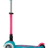 Patinete Mini Deluxe Plegable Neón LED · Aqua /Fucsia