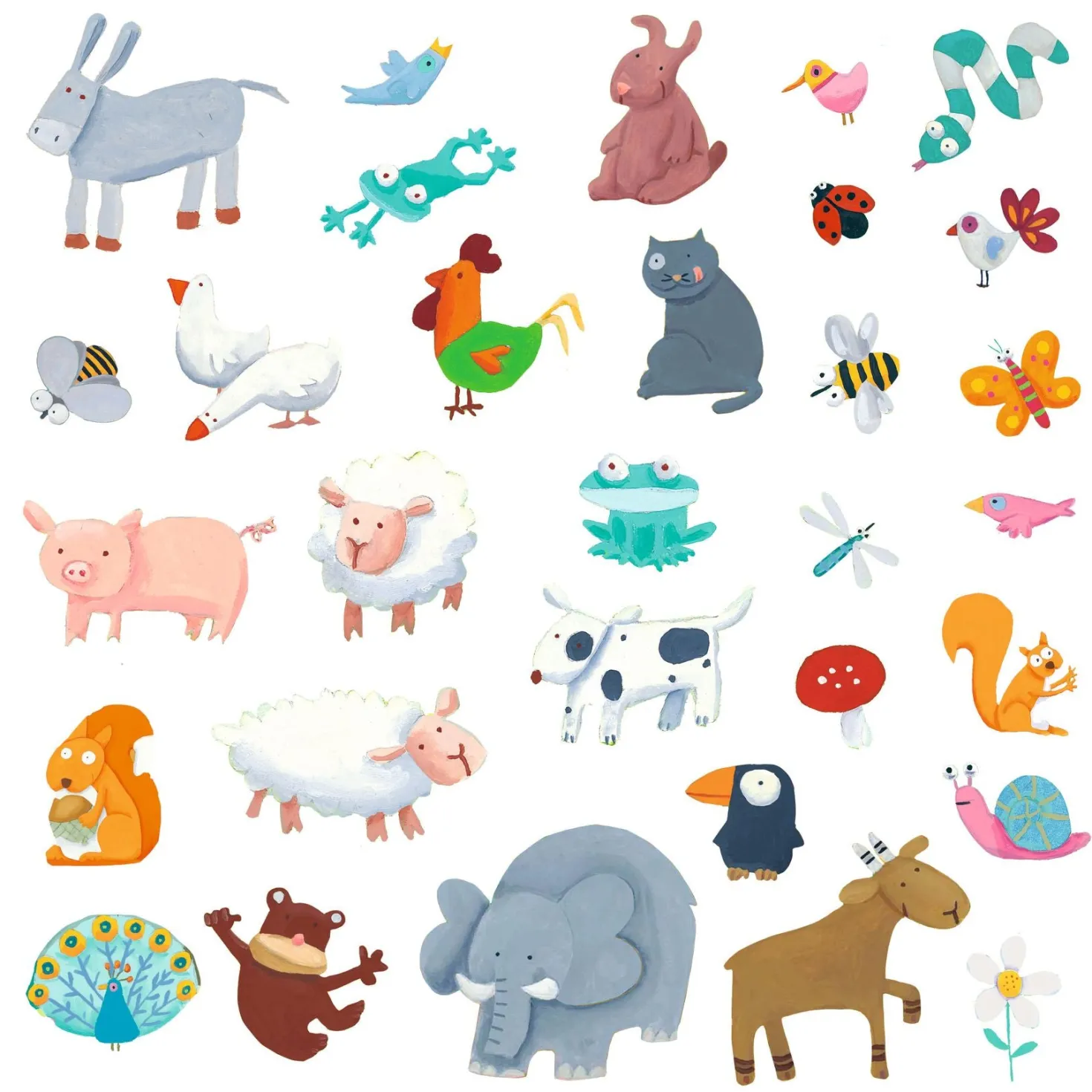 Pegatinas Animales · Djeco