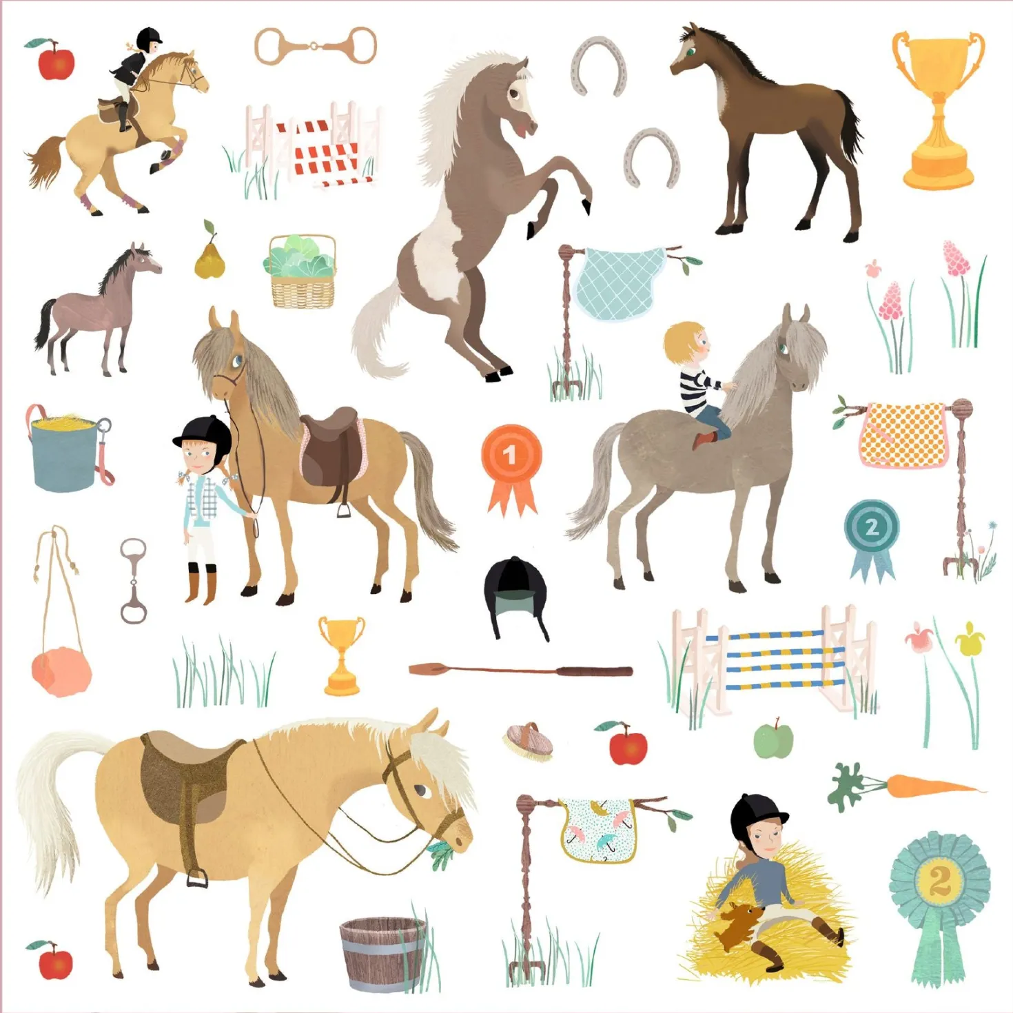 Pegatinas Caballos · Djeco