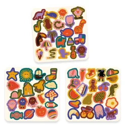 Pegatinas de fieltro para bebés Los Divertidos Objetos · Djeco