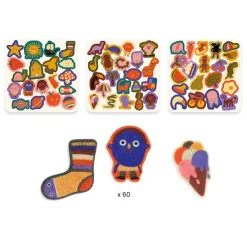 Pegatinas de fieltro para bebés Los Divertidos Objetos · Djeco