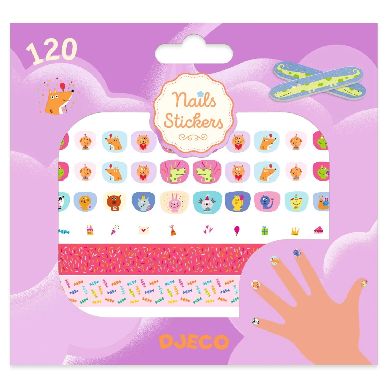 Pegatinas para uñas Feliz Cumpleaños · Djeco