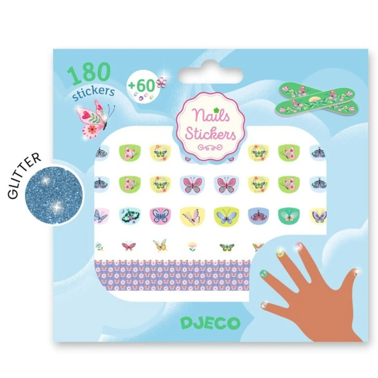 Pegatinas para uñas Mariposas de primavera · Djeco