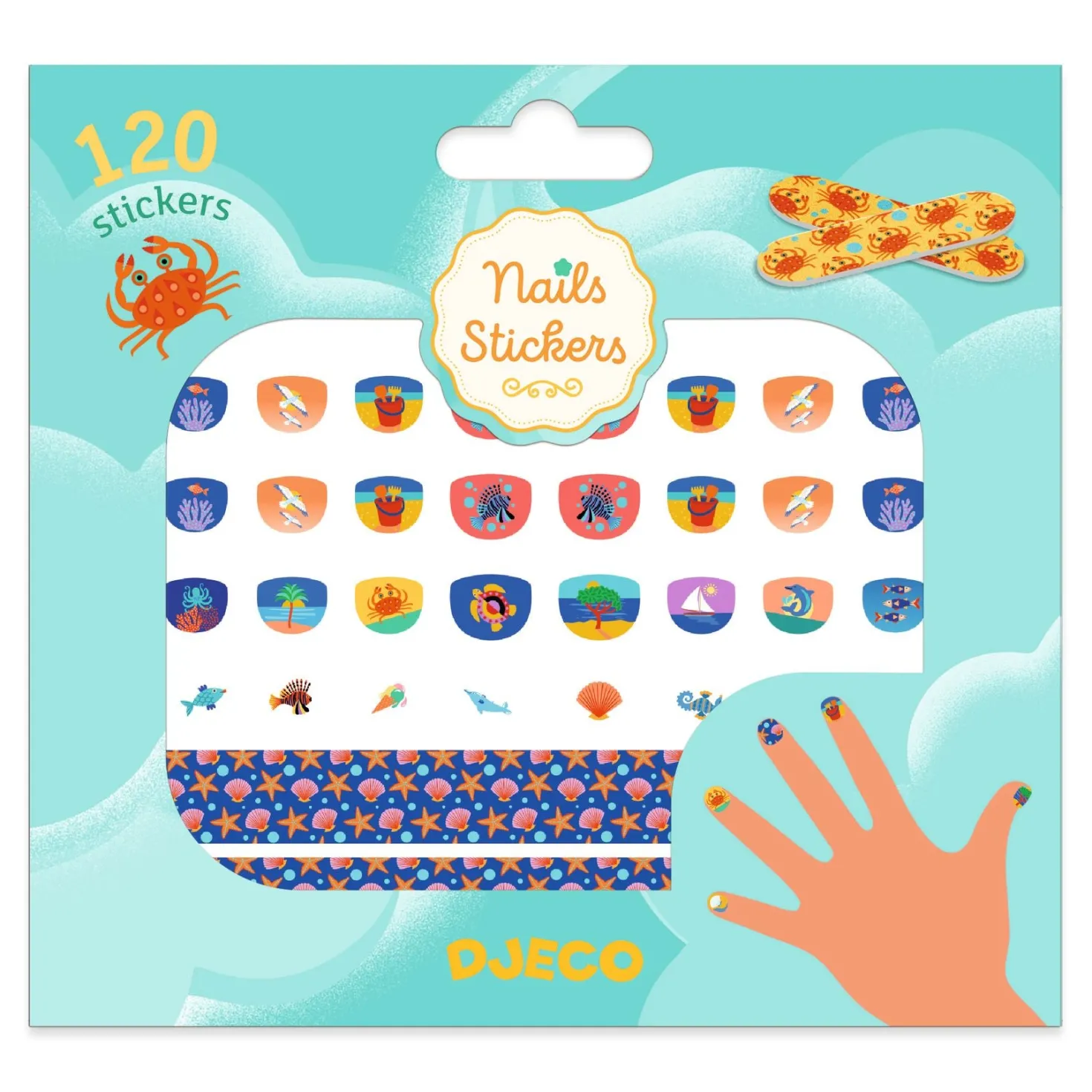 Pegatinas para uñas Mediterráneo · Djeco