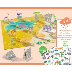 Pegatinas reposicionables Animales · Djeco