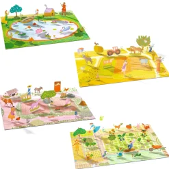 Pegatinas reposicionables Granja · Djeco
