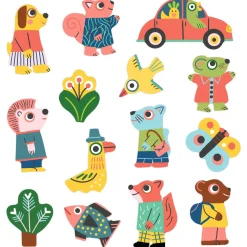 Pegatinas reposicionables Los Animales · Djeco