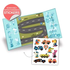Pegatinas reposicionables Los Coches · Djeco