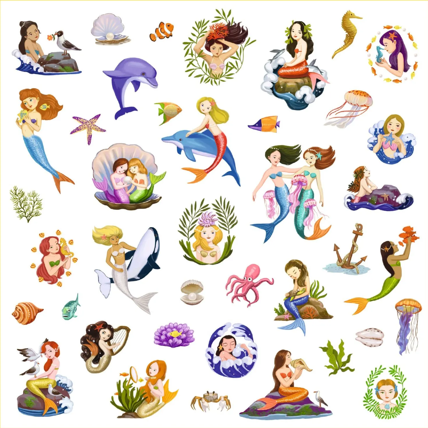 Pegatinas Sirenas · Djeco