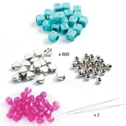 Perlas alfabeto plateadas · DJECO