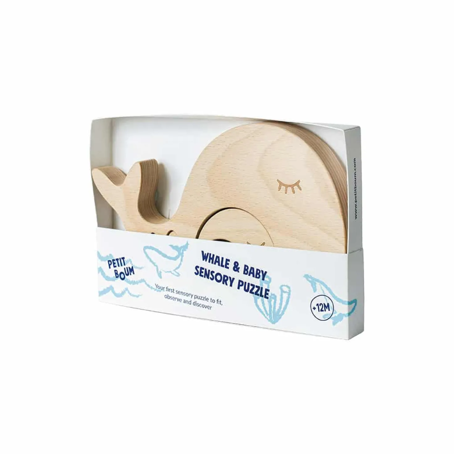 Petit Boum · Sensory Puzzle Whale & Baby