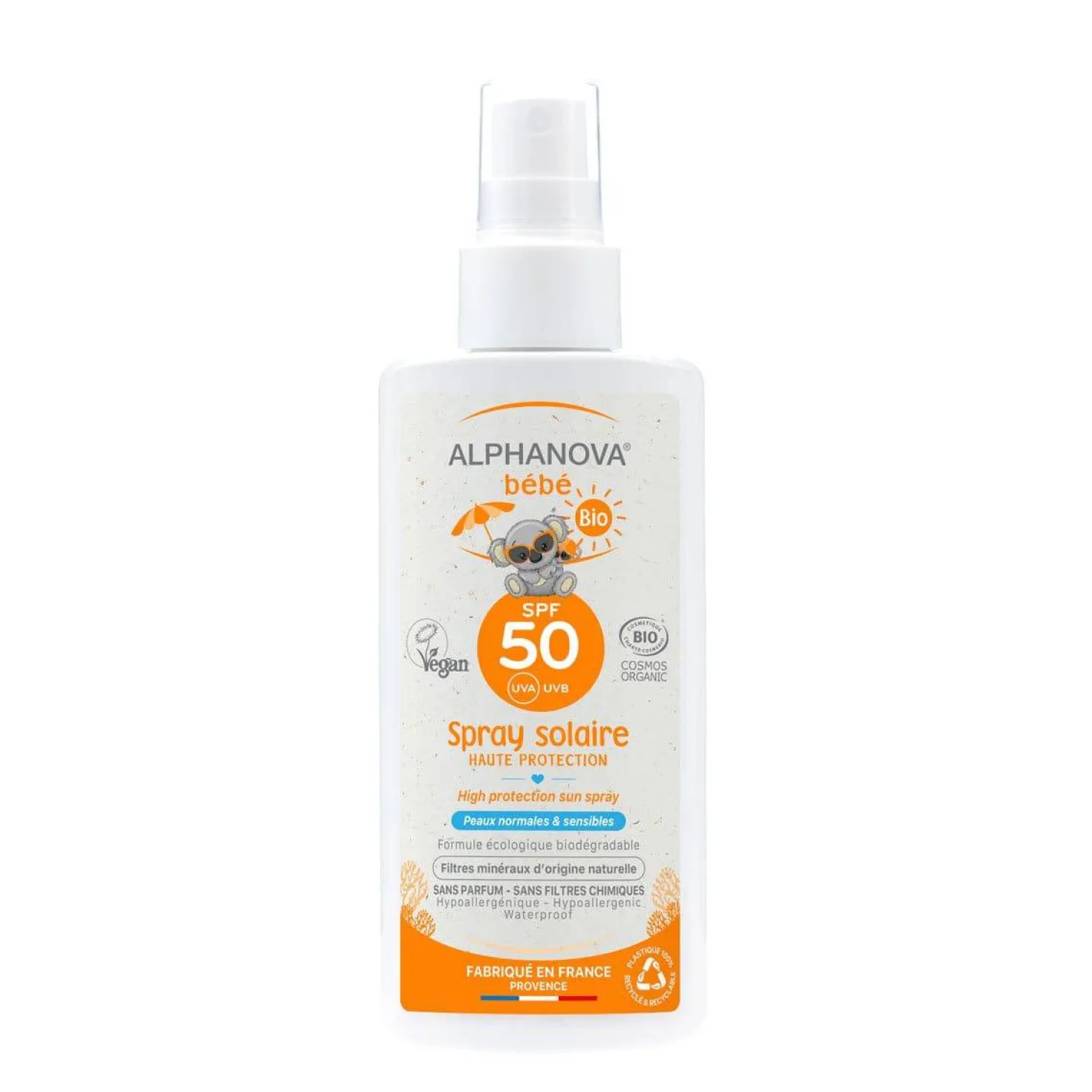 Protector Solar Bebé SPF 50 125 ml · Alphanova Sun
