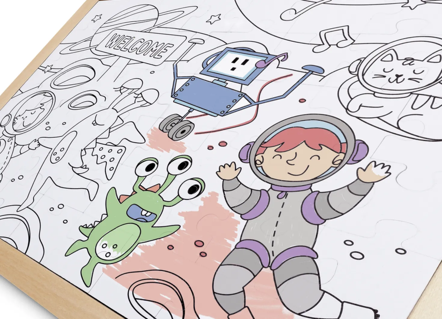 Puzzle amigos del espacio · Hape