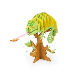 Puzzle 3D camaleón Tout autour du monde · Moulin Roty