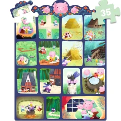 Puzzle de cuentos Los tres cerditos · Djeco