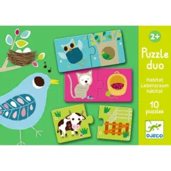 Puzzle dúo Habitats 20 piezas · Djeco