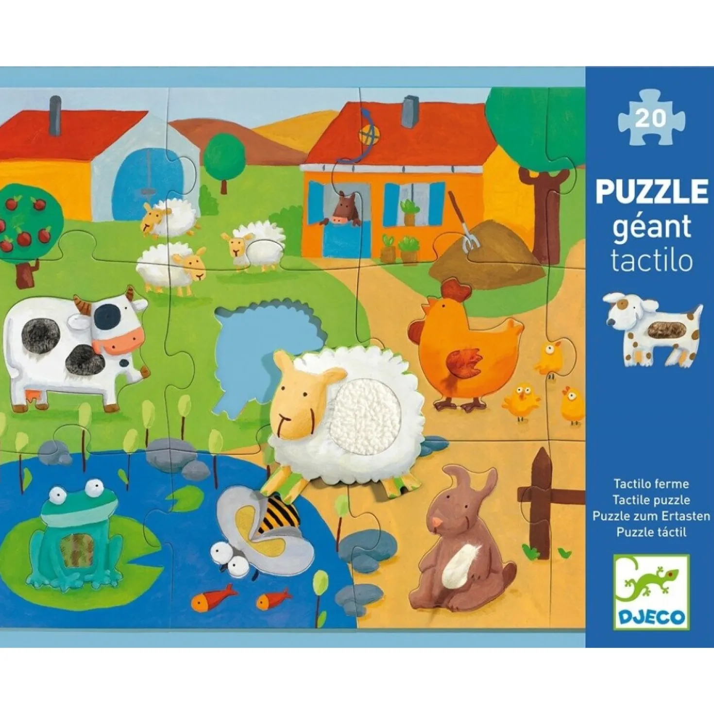 Puzzle Gigante Tactilo Farm Granja · DJECO