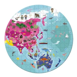 Puzzle ilustrado a dos caras "Planeta Azul" · Janod