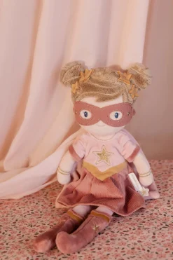 Rosa Superheroína Muñeca Blandita · Little Dutch