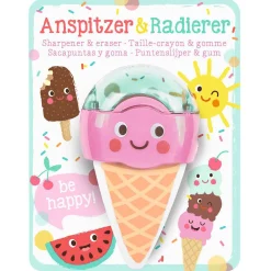Sacapuntas y Goma Be Happy (Colores Surtidos) · Moses