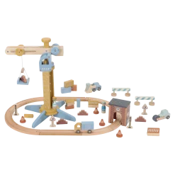 Set Construcción con grúa FSC · Little Dutch