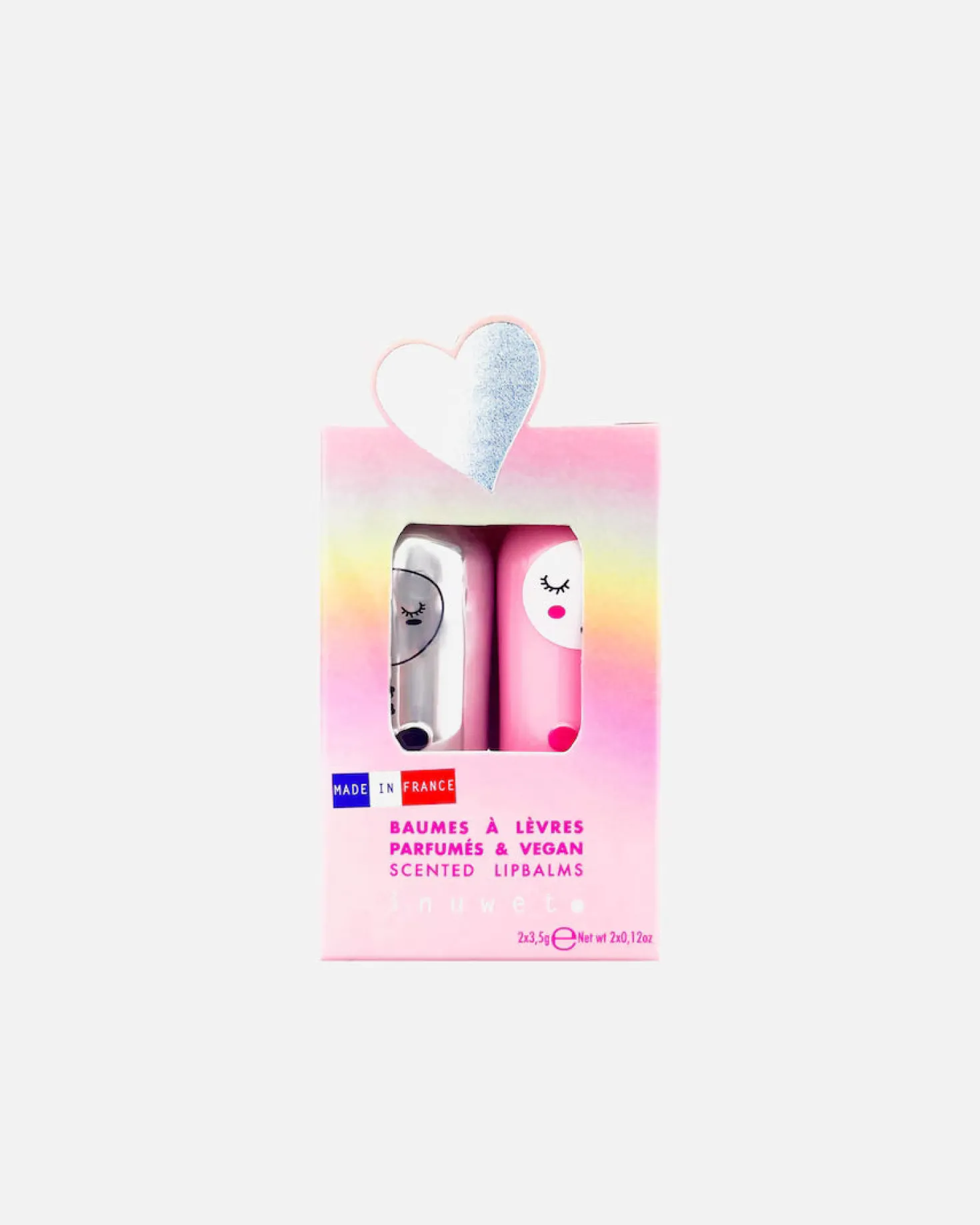 Set dos Bálsamos Labiales Clhoé Fresa y Coco · Inuwet
