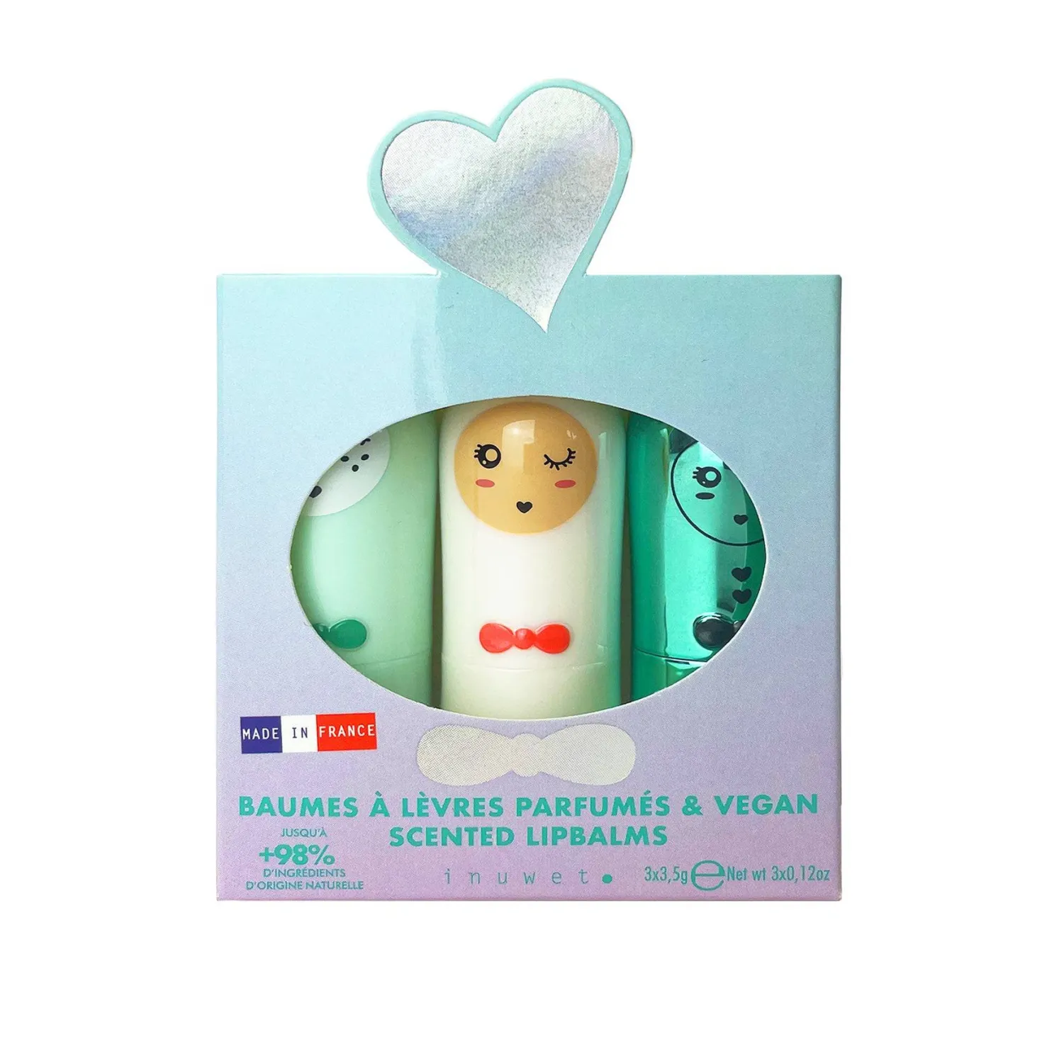 Set tres Bálsamos Labiales Seahell · Inuwet