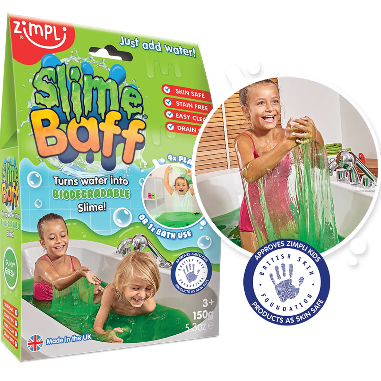 Slime para el baño Verde · Zimpli