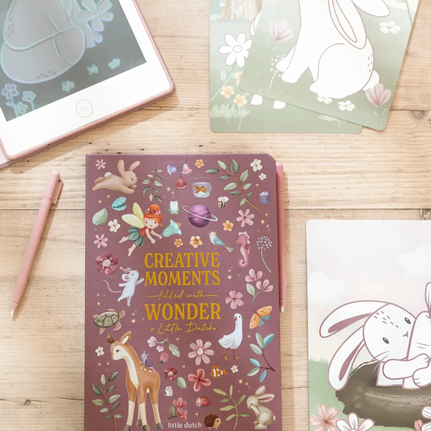 Tablet de dibujo Rosa Fairy Garden · Little Dutch