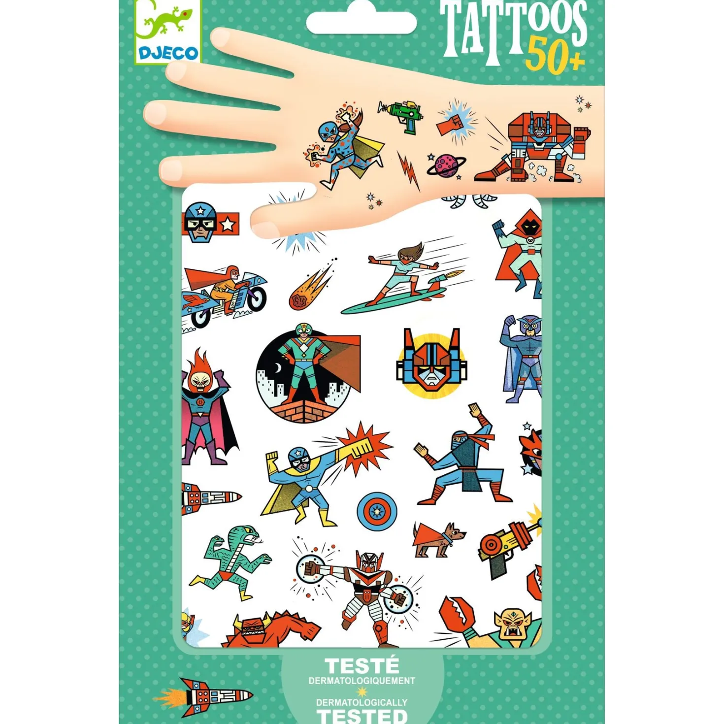Tatuajes héroes contra villanos · DJECO