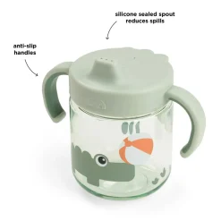 Taza aprendizaje dos asas Tiny farm Playground Green · Done by Deer