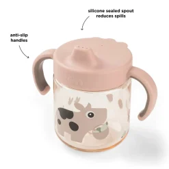 Taza aprendizaje dos asas Tiny farm Rose · Done by Deer