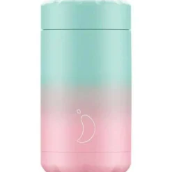 Termo Chilly's 500 ml · Gradient Pastel Menta & Rosa