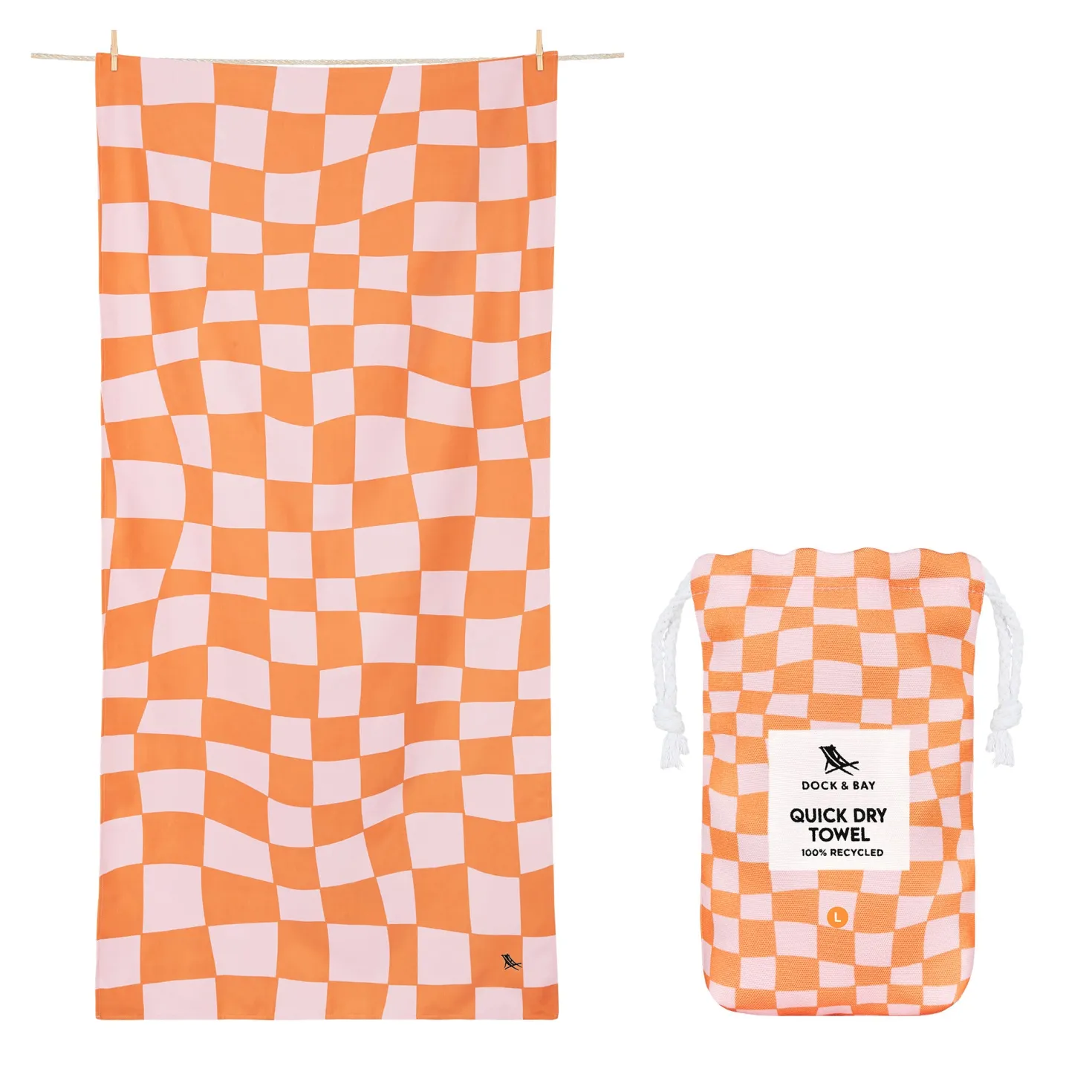 Toalla Summer Check Naranja · L