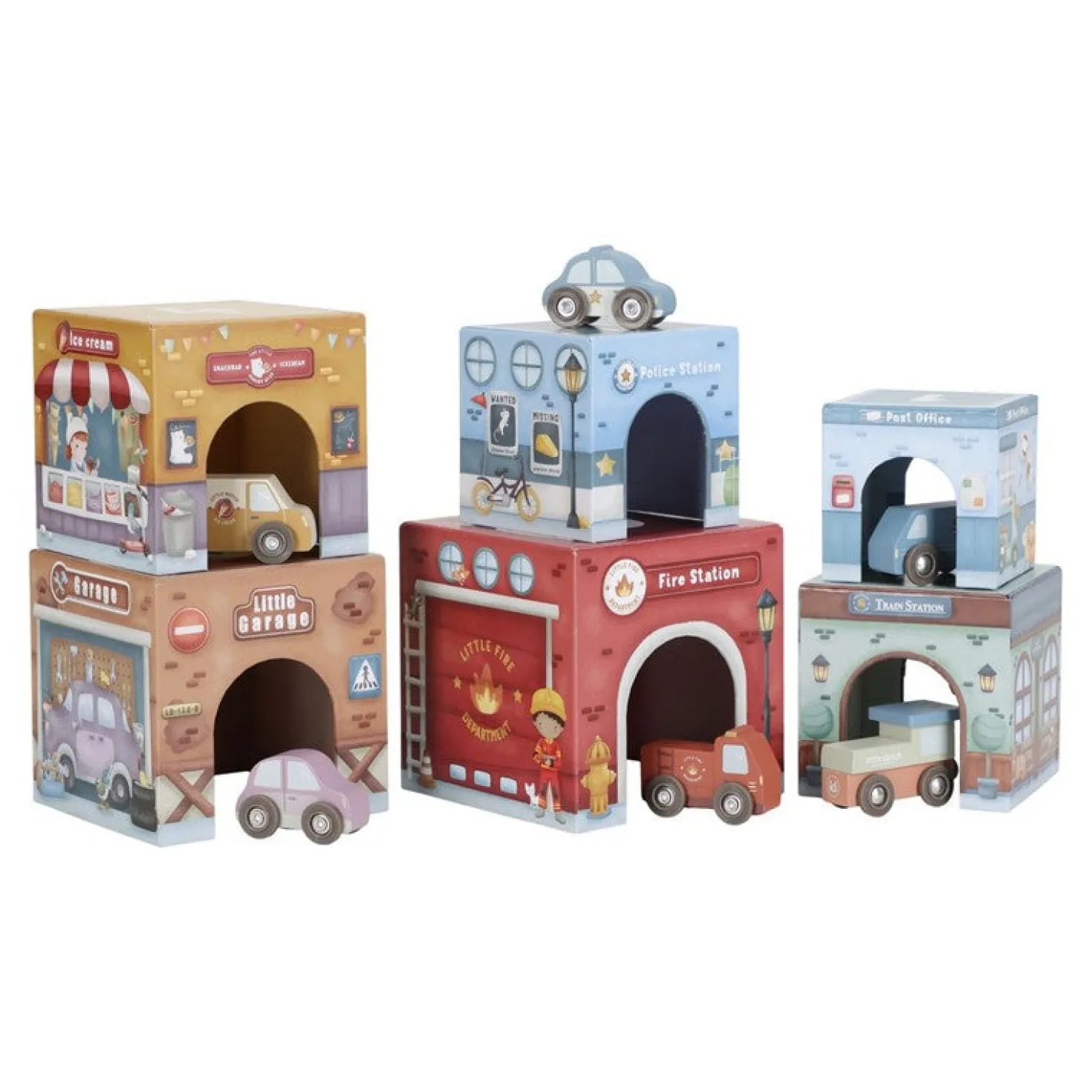 Torre encajable Ciudad con Coches · Little Dutch