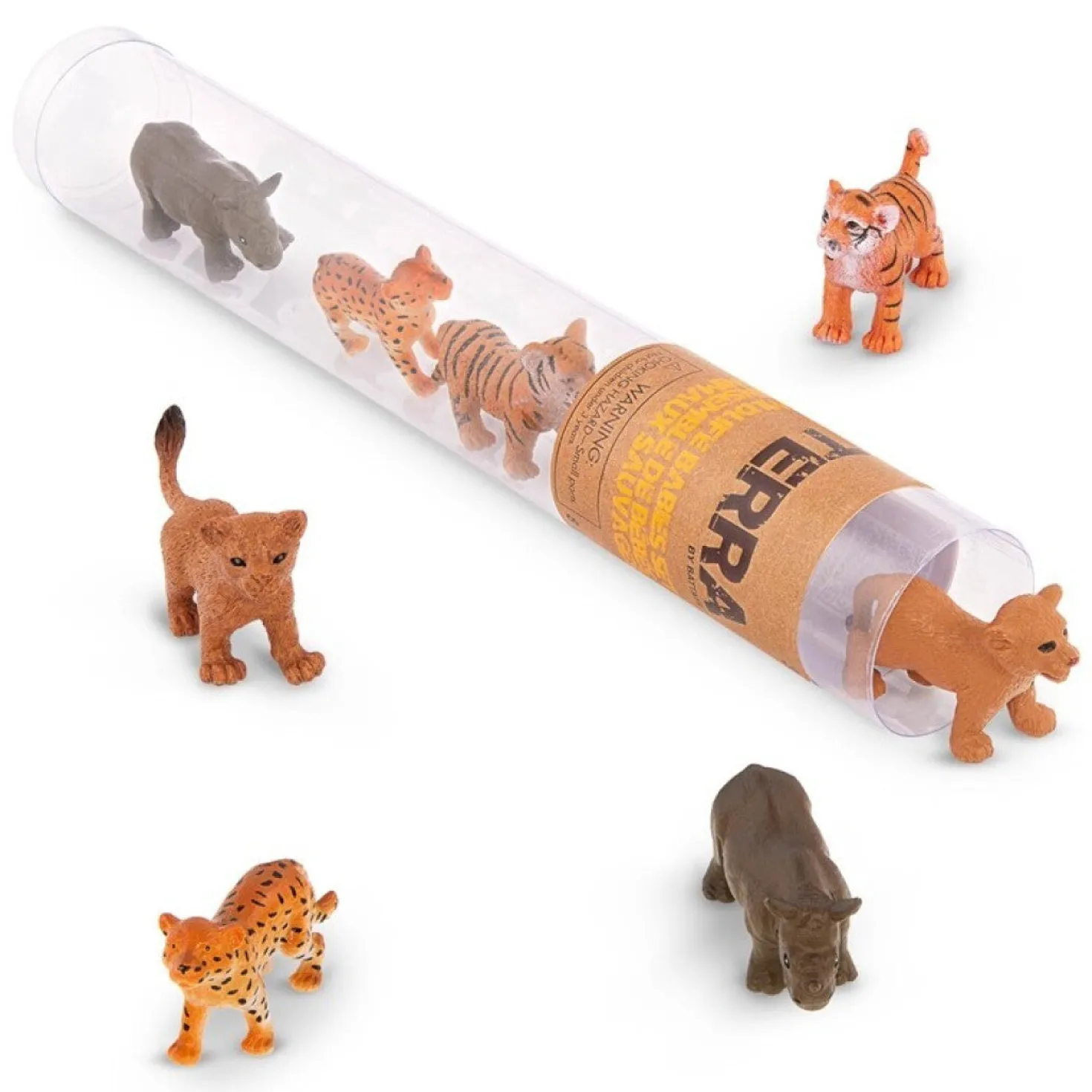 Tubo 8 animales salvajes 5-7 cm · Terra