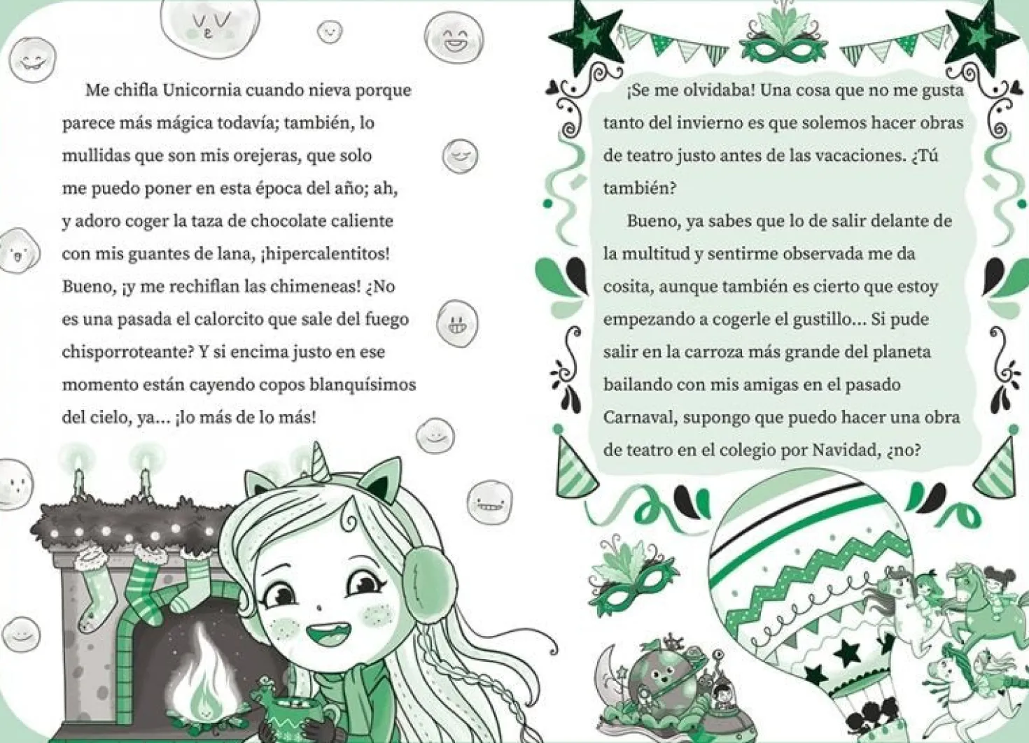 Unicornia 14 · Luces nieve acción