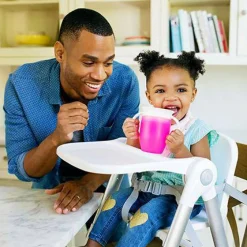 Vaso Antiderrame con Asa Miracle 360º Rosa pastel · Munchkin