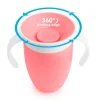 Vaso Antiderrame con Asa y Tapa - Miracle 360º Rosa Pastel · Munchkin