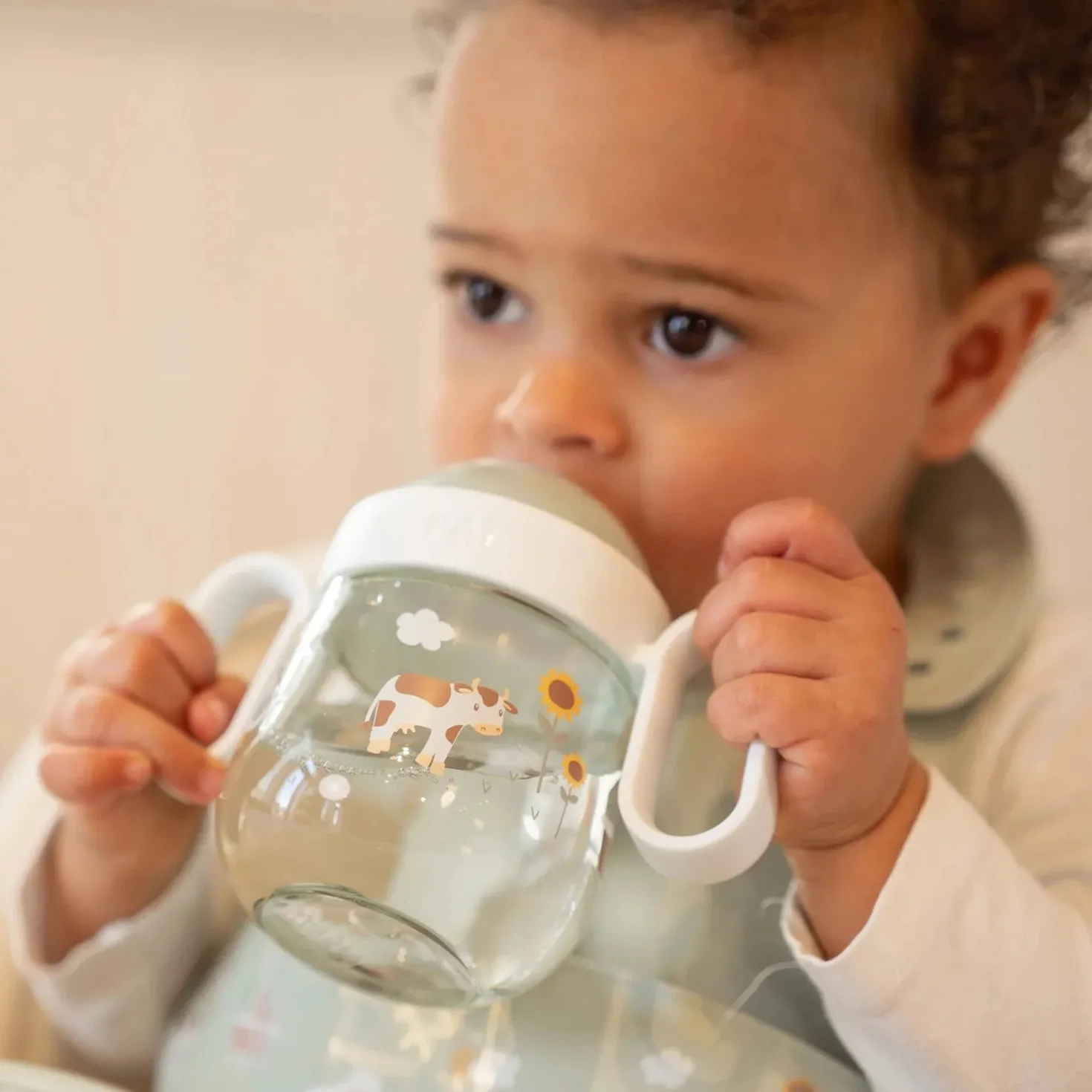 Vaso antiderrame Mio Pequeña Granja 200ml. Little Dutch