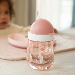 Vaso con pajita Mio Fairy Garden 300ml. Little Dutch
