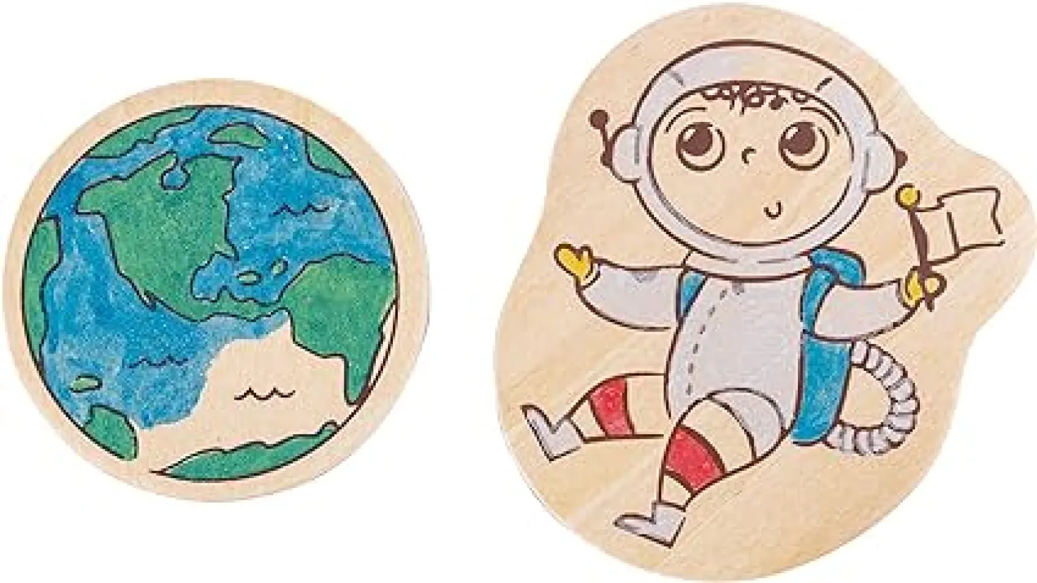 Vida en Marte Cuentos Imanes de madera · Hape